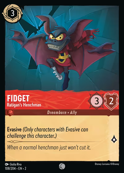 Fidget - Ratigan's Henchman #108 — Rise of the Floodborn (Common) · Disney Lorcana
