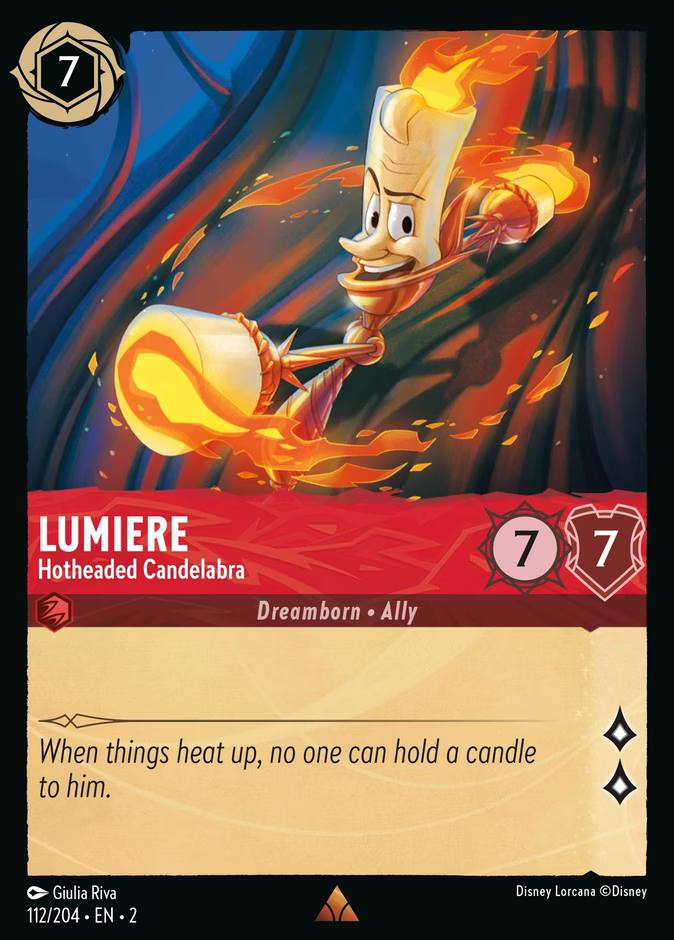 Lumiere - Hotheaded Candelabra #112 (Rare)