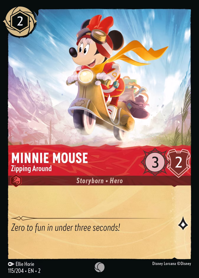 Minnie Mouse - Zipping Around #115 (Common)