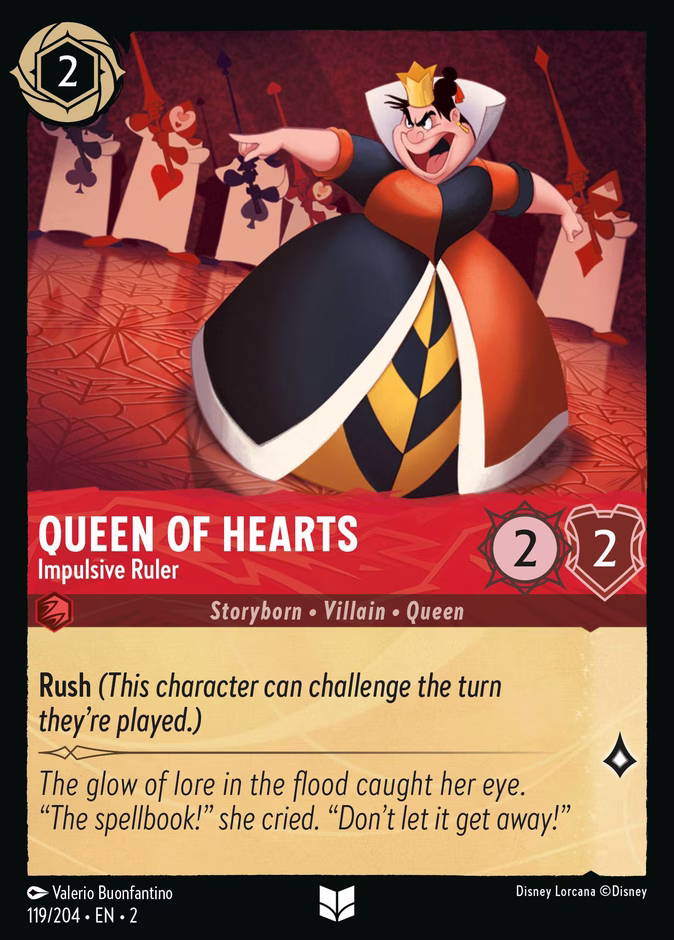 Queen Of Hearts - Impulsive Ruler #119 (Uncommon)