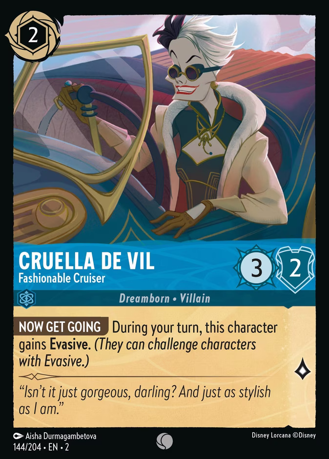 Cruella De Vil - Fashionable Cruiser #144 (Common)