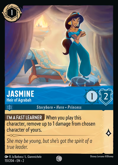 Jasmine - Heir Of Agrabah #151 — Rise of the Floodborn (Common) · Disney Lorcana
