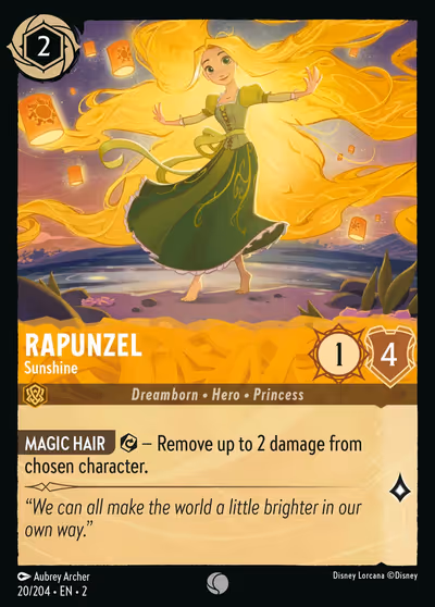 Rapunzel - Sunshine #20 — Rise of the Floodborn (Common) · Disney Lorcana