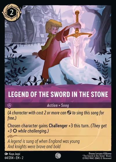 Legend Of The Sword In The Stone #64 — Rise of the Floodborn (Common) · Disney Lorcana