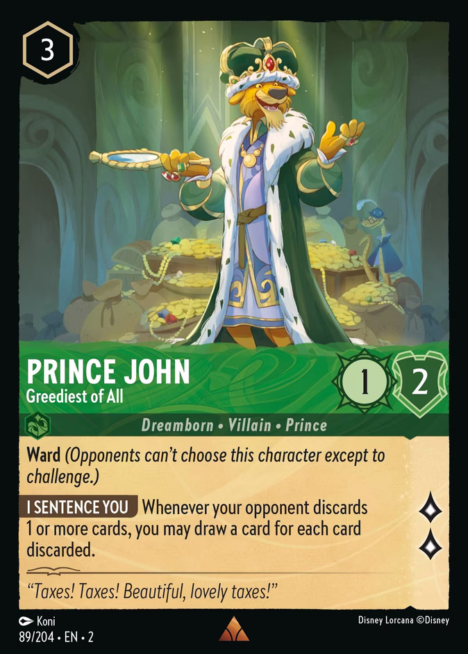Prince John - Greediest of All #89 (Rare)