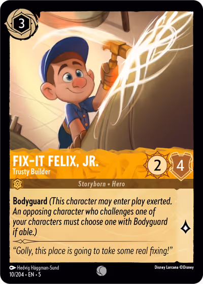 Fix-It Felix, Jr. - Trusty Builder #10 — Shimmering Skies (Common) · Disney Lorcana