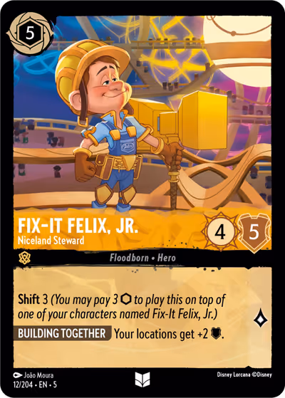 Fix-It Felix, Jr. - Niceland Steward #12 — Shimmering Skies (Uncommon) · Disney Lorcana