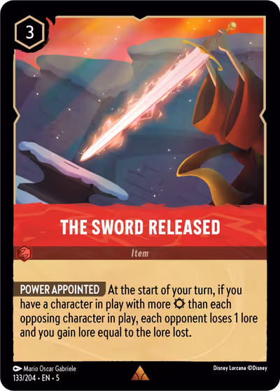 The Sword Released #133 — Shimmering Skies (Rare) · Disney Lorcana
