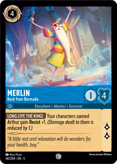 Merlin - Back from Bermuda #142 — Shimmering Skies (Common) · Disney Lorcana