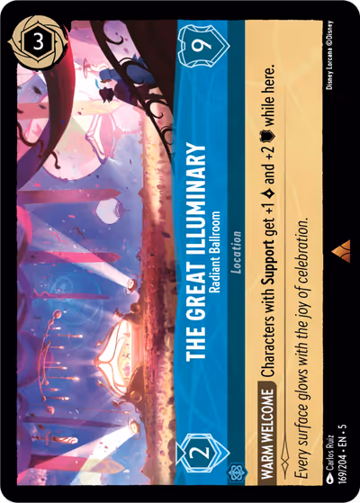 The Great Illuminary - Radiant Ballroom #169 — Shimmering Skies (Rare) · Disney Lorcana