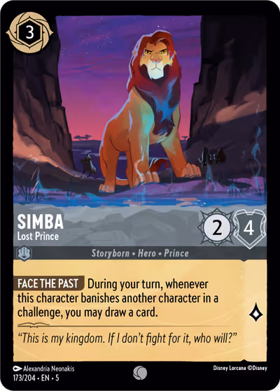 Simba - Lost Prince #173 — Shimmering Skies (Common) · Disney Lorcana