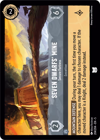 Seven Dwarfs' Mine - Secure Fortress #204 — Shimmering Skies (Uncommon) · Disney Lorcana