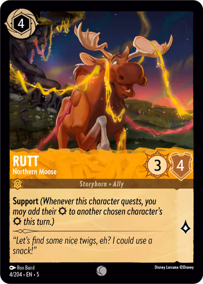 Rutt - Northern Moose #4 — Shimmering Skies (Common) · Disney Lorcana