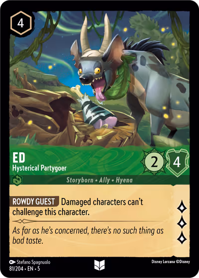 Ed - Hysterical Partygoer #81 — Shimmering Skies (Uncommon) · Disney Lorcana