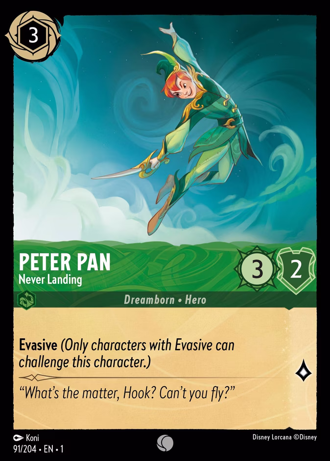 Peter Pan - Never Landing #91 (Common)