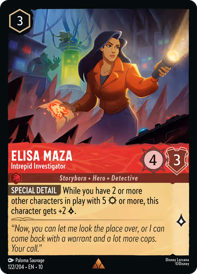 Elisa Maza - Intrepid Investigator #122 — Whispers in the Well (Rare) · Disney Lorcana