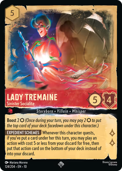 Lady Tremaine - Sinister Socialite #124 — Whispers in the Well (Super_rare) · Disney Lorcana