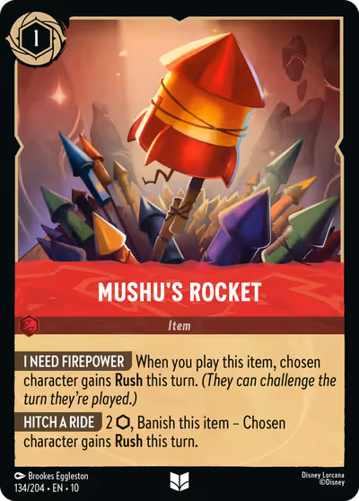 Mushu's Rocket #134 — Whispers in the Well (Uncommon) · Disney Lorcana