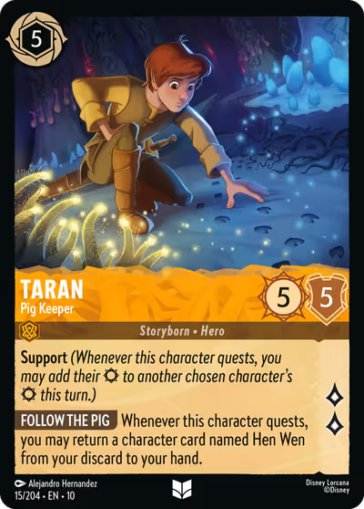 Taran - Pig Keeper #15 — Whispers in the Well (Uncommon) · Disney Lorcana