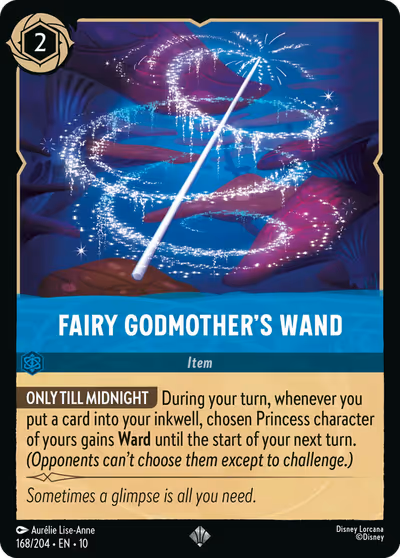 Fairy Godmother's Wand #168 — Whispers in the Well (Super_rare) · Disney Lorcana