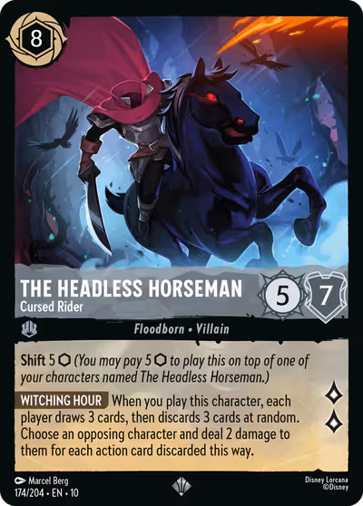 The Headless Horseman - Cursed Rider #174 — Whispers in the Well (Super_rare) · Disney Lorcana