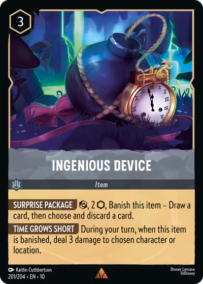 Ingenious Device #201 — Whispers in the Well (Rare) · Disney Lorcana