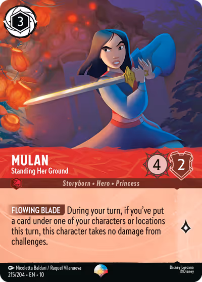Mulan - Standing Her Ground #215 #215 Foil — Whispers in the Well (Epic) · Disney Lorcana