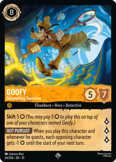 Goofy - Galumphing Gumshoe #24 — Whispers in the Well (Super_rare) · Disney Lorcana