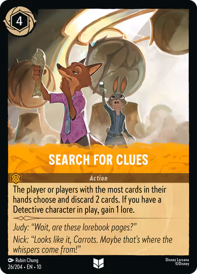 Search for Clues #26 Foil — Whispers in the Well (Uncommon) · Disney Lorcana