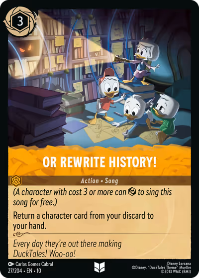 Or Rewrite History! #27 Foil — Whispers in the Well (Uncommon) · Disney Lorcana