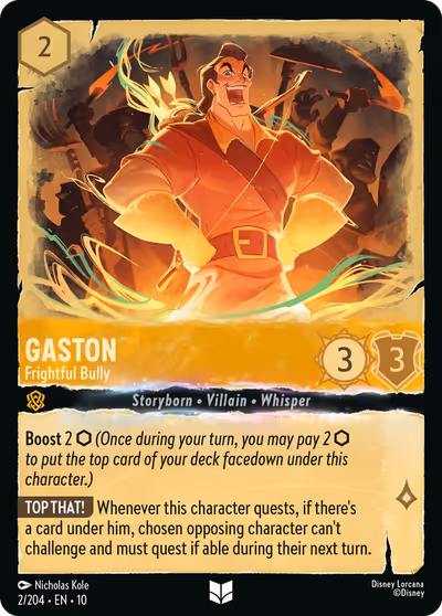 Gaston - Frightful Bully #2 — Whispers in the Well (Uncommon) · Disney Lorcana
