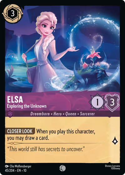 Elsa - Exploring the Unknown #45 — Whispers in the Well (Common) · Disney Lorcana