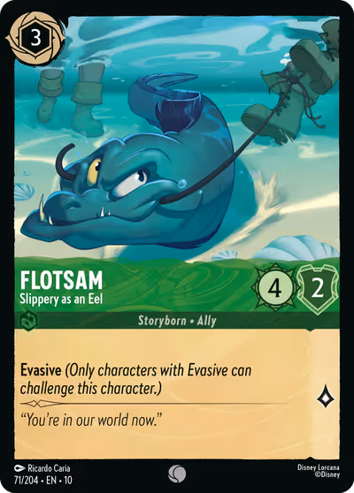 Flotsam - Slippery as an Eel #71 — Whispers in the Well (Common) · Disney Lorcana