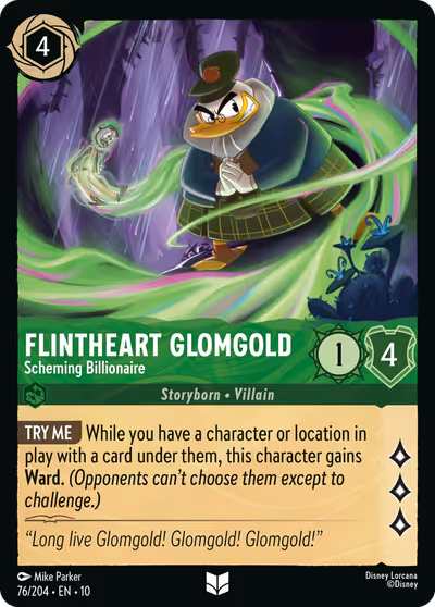 Flintheart Glomgold - Scheming Billionaire #76 — Whispers in the Well (Uncommon) · Disney Lorcana