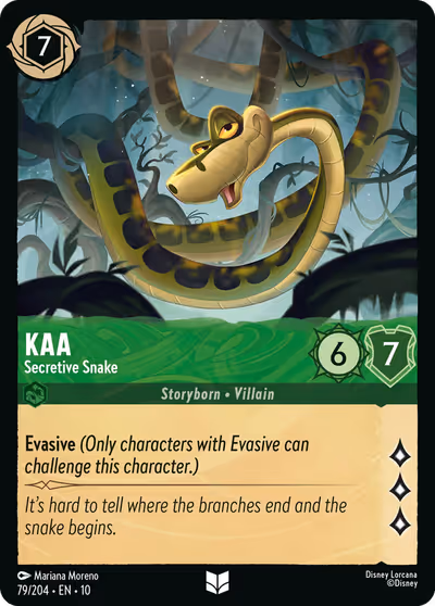 Kaa - Secretive Snake #79 — Whispers in the Well (Uncommon) · Disney Lorcana