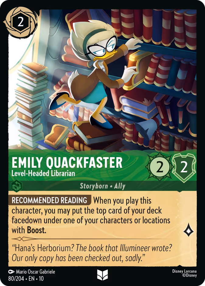 Emily Quackfaster - Level-Headed Librarian #80 (Uncommon)