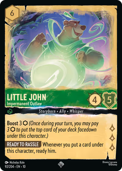Little John - Impermanent Outlaw #92 — Whispers in the Well (Super_rare) · Disney Lorcana