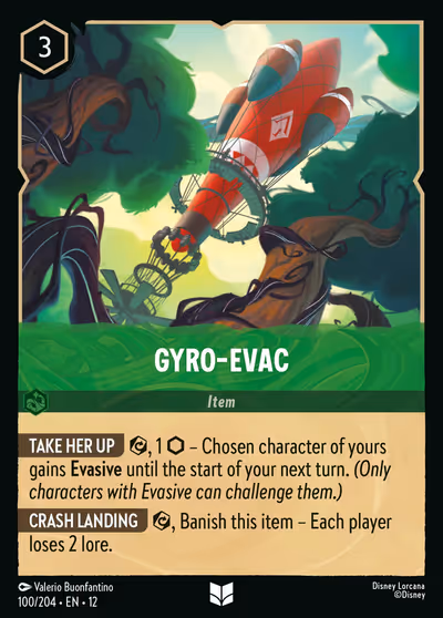 Gyro-Evac #100 Foil — Wilds Unknown (Uncommon) · Disney Lorcana