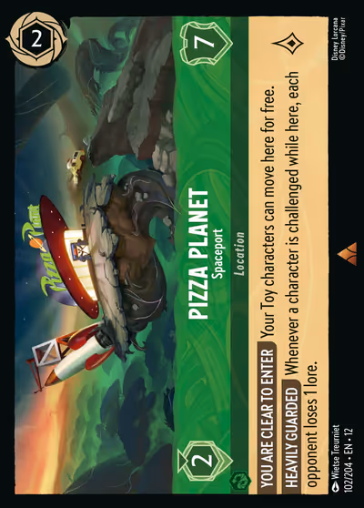Pizza Planet - Spaceport #102 Foil — Wilds Unknown (Rare) · Disney Lorcana