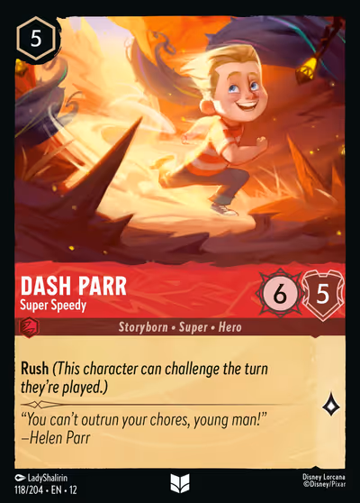Dash Parr - Super Speedy #118 Foil — Wilds Unknown (Uncommon) · Disney Lorcana