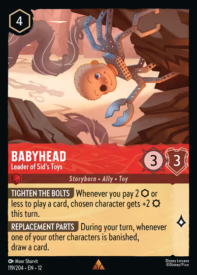 Babyhead - Leader of Sid's Toys #119 Foil — Wilds Unknown (Rare) · Disney Lorcana