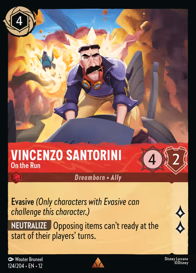 Vincenzo Santorini - On the Run #124 Foil — Wilds Unknown (Rare) · Disney Lorcana