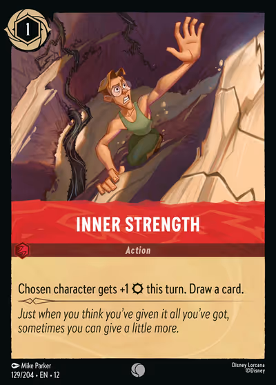 Inner Strength #129 — Wilds Unknown (Common) · Disney Lorcana