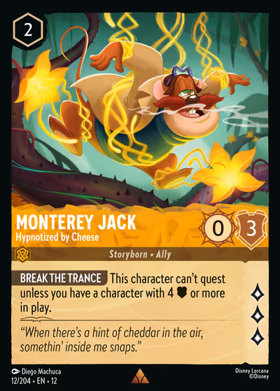 Monterey Jack - Hypnotized by Cheese #12 — Wilds Unknown (Rare) · Disney Lorcana