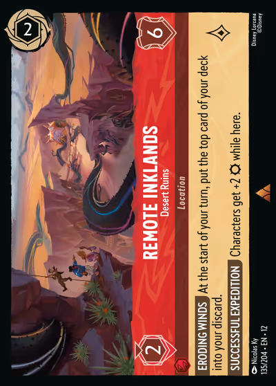 Remote Inklands - Desert Ruins #135 — Wilds Unknown (Rare) · Disney Lorcana