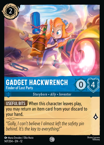 Gadget Hackwrench - Finder of Lost Parts #147 Foil — Wilds Unknown (Common) · Disney Lorcana