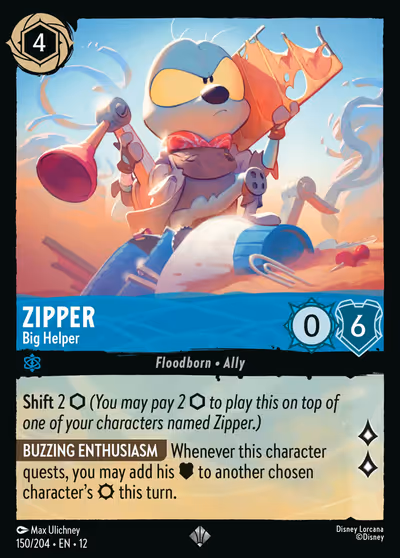 Zipper - Big Helper #150 — Wilds Unknown (Rare) · Disney Lorcana