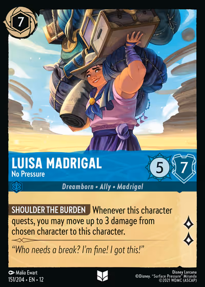 Luisa Madrigal - No Pressure #151 Foil — Wilds Unknown (Uncommon) · Disney Lorcana