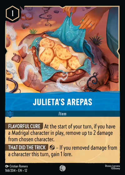 Julieta's Arepas #166 Foil — Wilds Unknown (Common) · Disney Lorcana