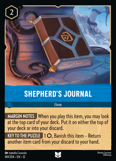 Shepherd's Journal #169 — Wilds Unknown (Uncommon) · Disney Lorcana